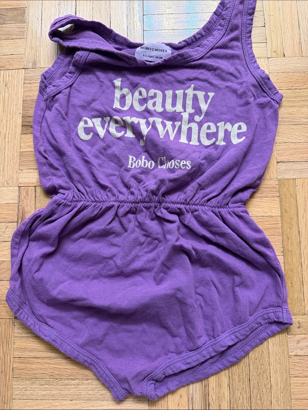 Bobo Choses Purple 'Beauty Everywhere' Tank Romper